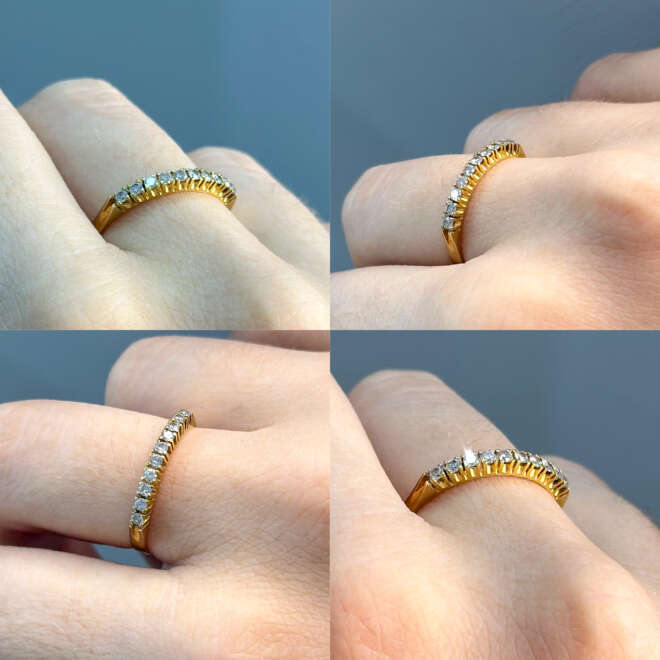 Meia Aliança Diamante